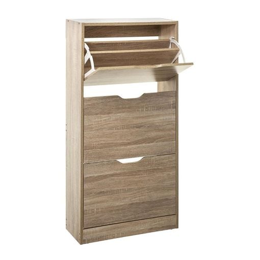 Εικόνα της Παπουτσοθήκη 5Five Drawy με 3 Ράφια 60x23.3x119.5cm Natural Οak 160392D