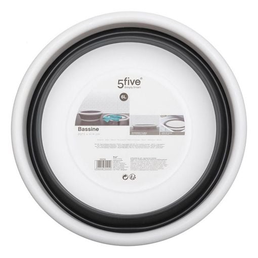 Εικόνα της Πτυσσόμενη Λεκάνη Ρούχων 5Five 6lt 38x38x13.5cm169159
