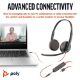 Εικόνα της Headset Poly Blackwire 3225 Stereo USB-C + 3.5mm Plug + USB-C/A Adapter (Bulk) Black 8X229A6