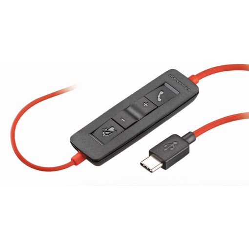 Εικόνα της Headset Poly Blackwire 3225 Stereo USB-C + 3.5mm Plug + USB-C/A Adapter (Bulk) Black 8X229A6