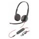 Εικόνα της Headset Poly Blackwire 3225 Stereo USB-C + 3.5mm Plug + USB-C/A Adapter (Bulk) Black 8X229A6