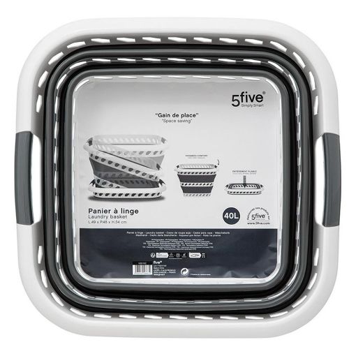 Εικόνα της Πτυσσόμενη Λεκάνη Ρούχων 5Five 40lt 48x34x49cm 186192