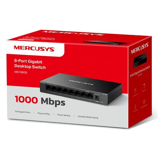 Εικόνα της Switch Mercusys MS108GS 8-Port Gigabit 10/100/1000Mbps