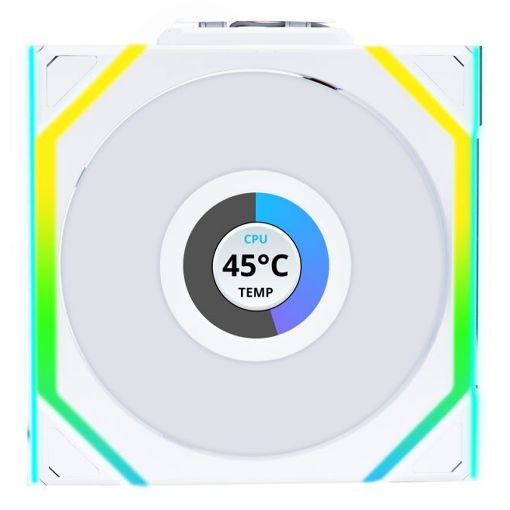 Εικόνα της Case Fan Lian Li UniFan SL Wireless LCD 120 Reverse White (3-pack with Controller) G99.12RSLLCD1W3W.00