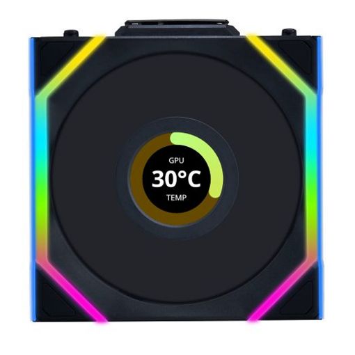 Εικόνα της Case Fan Lian Li UniFan SL Wireless LCD 120 Black (3-pack with Controller) G99.12SLLCD1W3B.00
