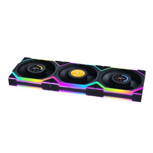 Εικόνα της Case Fan Lian Li UniFan SL Wireless LCD 120 Black (3-pack with Controller) G99.12SLLCD1W3B.00