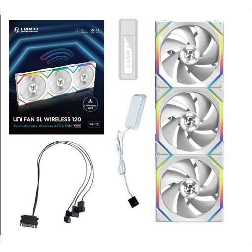 Εικόνα της Case Fan Lian Li UniFan SL Wireless 120 White (3-pack with Controller) G99.12SL1W3W.00