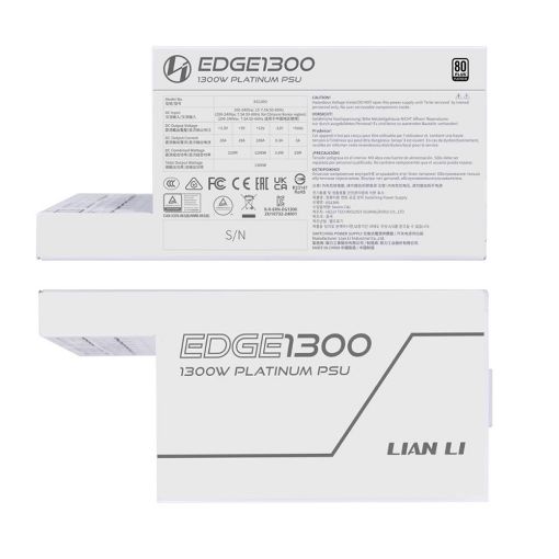 Εικόνα της Τροφοδοτικό Lian Li Edge 1300W Fully Modular 80 Plus Platinum White G9P.EG1300.WE00
