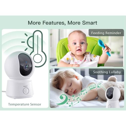 Εικόνα της Arenti AINanny B2 WiFi 1080p Baby Monitor Kit with LCD Screen