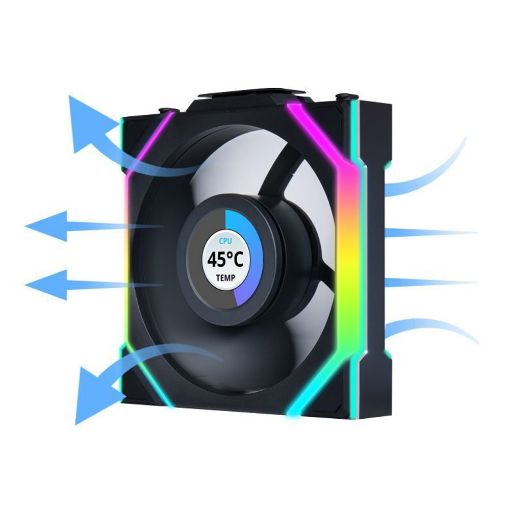 Εικόνα της Case Fan Lian Li UniFan SL Wireless LCD 120 Reverse Black G99.12RSLLCD1W1B.00