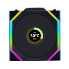 Εικόνα της Case Fan Lian Li UniFan SL Wireless LCD 120 Black G99.12SLLCD1W1B.00