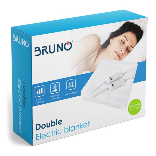 Εικόνα της Διπλή Ηλεκτρική Κουβέρτα Bruno 160x140cm με 2 Χειριστήρια 2x 60W BRN-0065