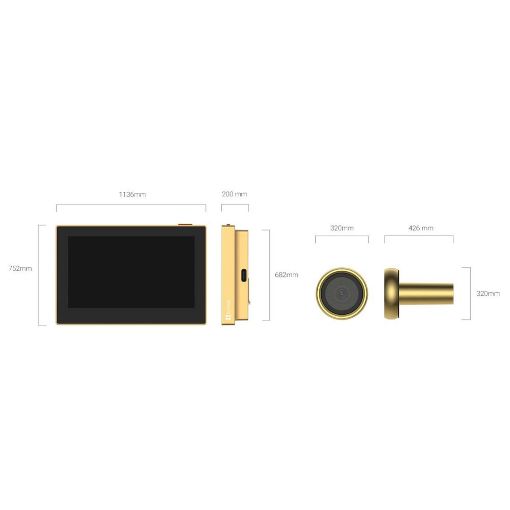 Εικόνα της Ezviz Wireless Peephole Door Viewer HP2 Golden