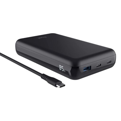 Εικόνα της Power Bank Trust Laro 100W USB-A & USB-C 3-Port 20000mAh Black 25240