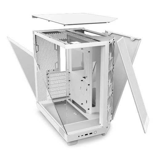 Εικόνα της NZXT H6 Flow Tempered Glass White CC-H61FW-01