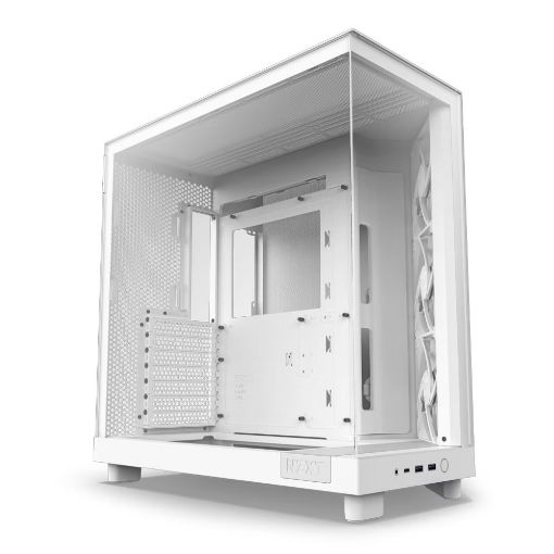 Εικόνα της NZXT H6 Flow Tempered Glass White CC-H61FW-01