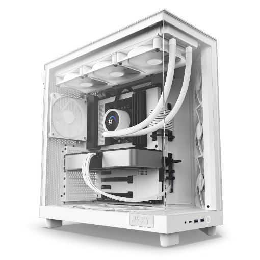 Εικόνα της NZXT H6 Flow Tempered Glass White CC-H61FW-01