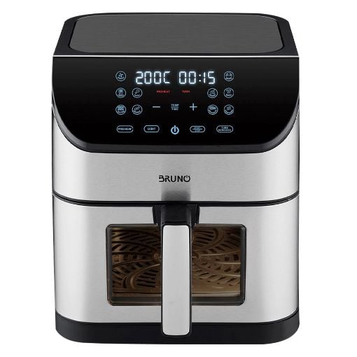 Εικόνα της Φριτέζα Αέρος Bruno 8lt 1800W Inox Μαύρη BRN-0194