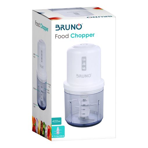 Εικόνα της Πολυκόπτης Bruno 500ml 400W 4 Λεπίδες Λευκό BRN-0066