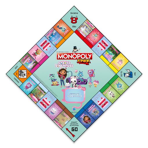 Εικόνα της Winning Moves - Επιτραπέζιο Παιχνίδι Monopoly Junior Gabbys Dollhouse (Ελληνική Γλώσσα) WM04157