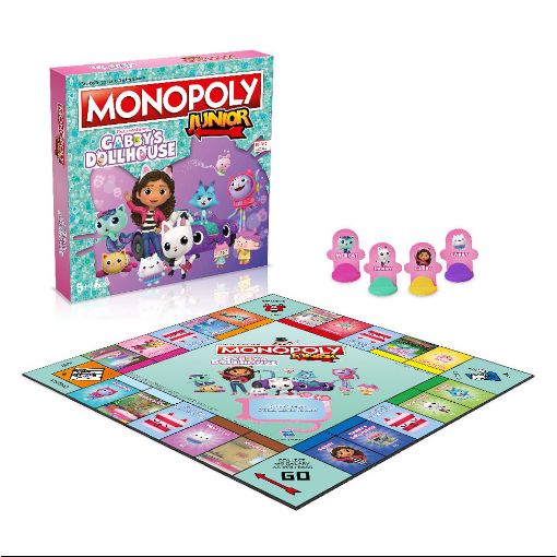 Εικόνα της Winning Moves - Επιτραπέζιο Παιχνίδι Monopoly Junior Gabbys Dollhouse (Ελληνική Γλώσσα) WM04157