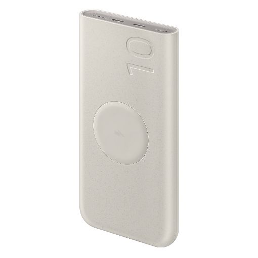 Εικόνα της Power Bank Samsung Dual USB-C 10000mAh 25W Wireless Beige EB-U2510XUEGEU