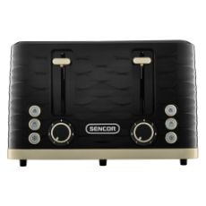 Εικόνα της Φρυγανιέρα Sencor STS 7551BK 4 Θέσεων 3D Pattern Design 1600W Μαύρο/Χρυσό