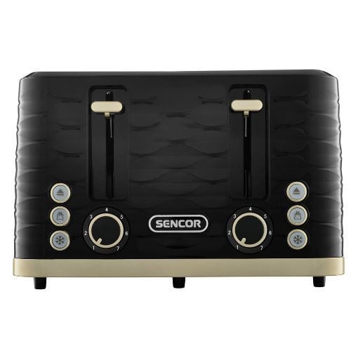 Εικόνα της Φρυγανιέρα Sencor STS 7551BK 4 Θέσεων 3D Pattern Design 1600W Μαύρο/Χρυσό