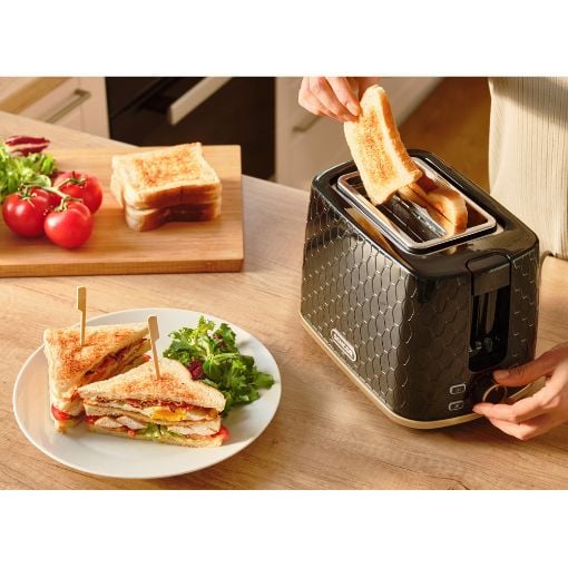 Εικόνα της Φρυγανιέρα Sencor STS 7201BK 2 Θέσεων 3D Pattern Design 930W Μαύρη