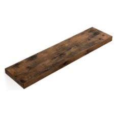 Εικόνα της Vasagle Επιτοίχιο Ξύλινο Ράφι 80 x 20 x 3.8 cm Σκούρο Καφέ LWS28BX