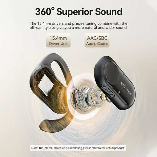 Εικόνα της Earphones Vention OpenBeat O11 Bluetooth Beige NBPN0
