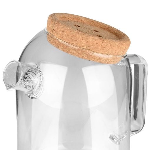 Εικόνα της Κανάτα Γυάλινη Estia 1200ml με Καπάκι Φελλού 01-23577
