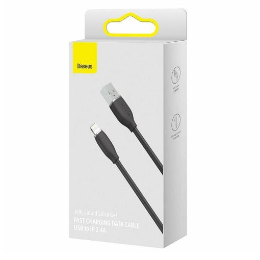 Εικόνα της Καλώδιο Baseus Jelly Liquid Silica Gel USB-A to Lightning 1.2m Black CAGD000001