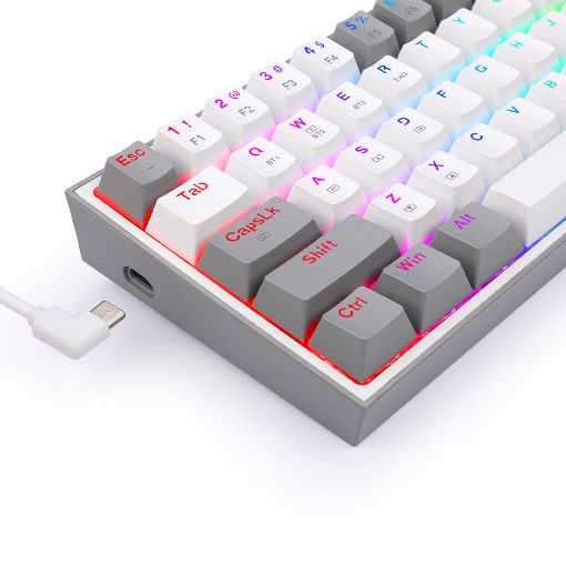 Εικόνα της Πληκτρολόγιο Redragon K617 Fizz Custom Red Switches White/Grey