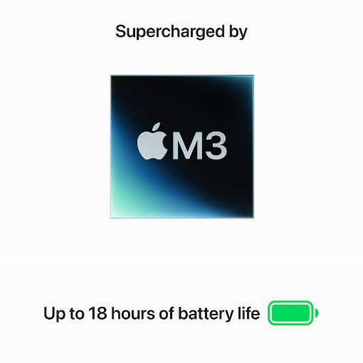 Εικόνα της Apple MacBook Air 13.6" Apple M3 8GB 256GB 8-Core GPU Midnight MRXV3GR/A