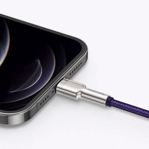 Εικόνα της Καλώδιο Baseus Cafule USB-A to Lightning 2.4A 1m Purple/Silver CALJK-A05