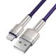 Εικόνα της Καλώδιο Baseus Cafule USB-A to Lightning 2.4A 1m Purple/Silver CALJK-A05
