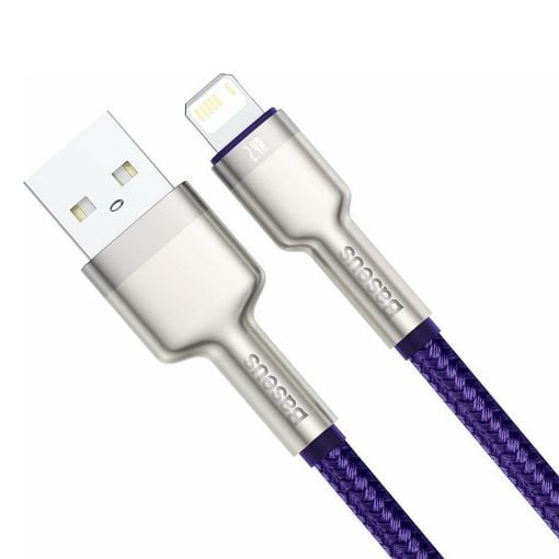 Εικόνα της Καλώδιο Baseus Cafule USB-A to Lightning 2.4A 1m Purple/Silver CALJK-A05