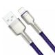 Εικόνα της Καλώδιο Baseus Cafule USB-A to Lightning 2.4A 1m Purple/Silver CALJK-A05