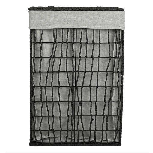 Εικόνα της Καλάθι Απλύτων Estia Nest 37x22x55cm Μαύρο 02-28077