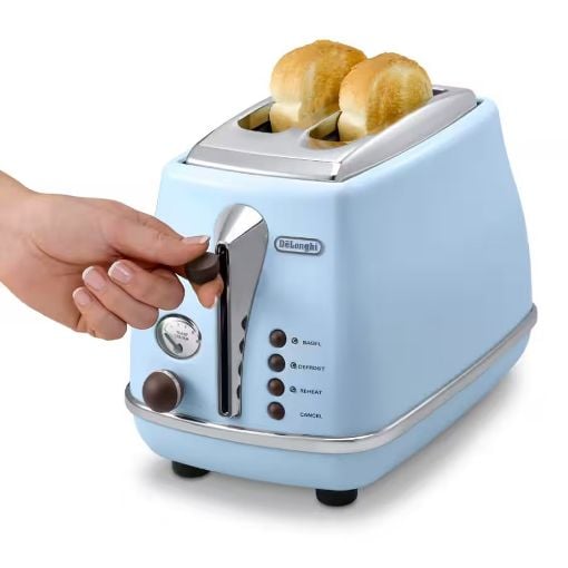 Εικόνα της Φρυγανιέρα DeLonghi Icona Vintage 2 Θέσεων 900W Μπλε CTOV2103AZ