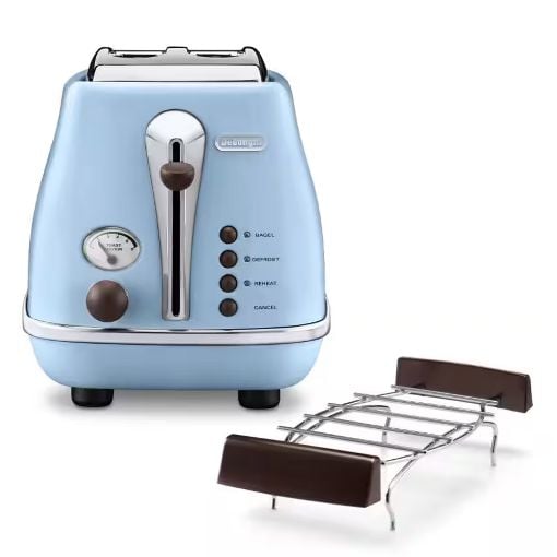 Εικόνα της Φρυγανιέρα DeLonghi Icona Vintage 2 Θέσεων 900W Μπλε CTOV2103AZ