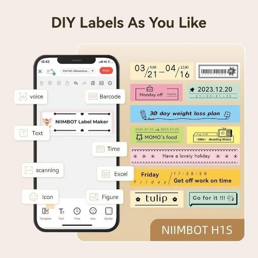 Εικόνα της Εκτυπωτής Ετικετών Niimbot H1S Wireless