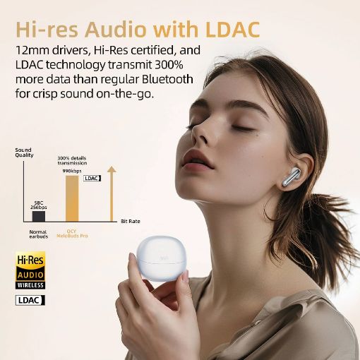 Εικόνα της True Wireless Earphones QCY HT08 Melobuds Pro ANC Bluetooth Black