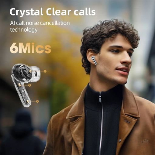 Εικόνα της True Wireless Earphones QCY HT08 Melobuds Pro ANC Bluetooth Gold