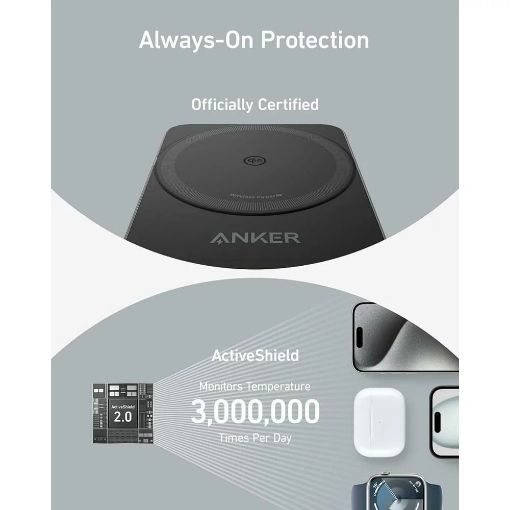 Εικόνα της Ασύρματος Φορτιστής Anker MagGo 3-in-1 15W Black B2557311