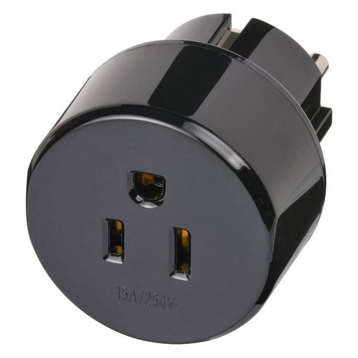 Εικόνα της Αντάπτορας Πρίζας Brennenstuhl Type B (US) σε Type E/F Black 1508520
