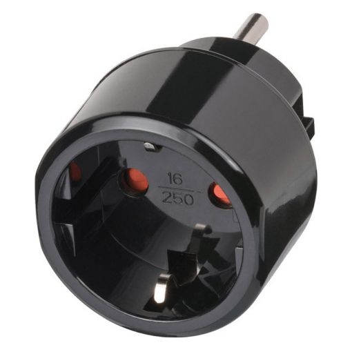 Εικόνα της Αντάπτορας Πρίζας Brennenstuhl Type F σε Type B (US) Black 1508550