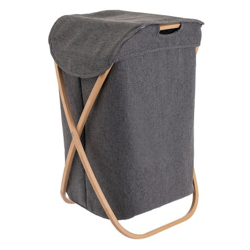 Εικόνα της Καλάθι Απλύτων Estia Bamboo Essentials 40x40x70cm Γκρί 02-13158