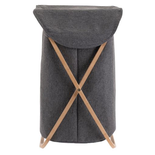 Εικόνα της Καλάθι Απλύτων Estia Bamboo Essentials 40x40x70cm Γκρί 02-13158